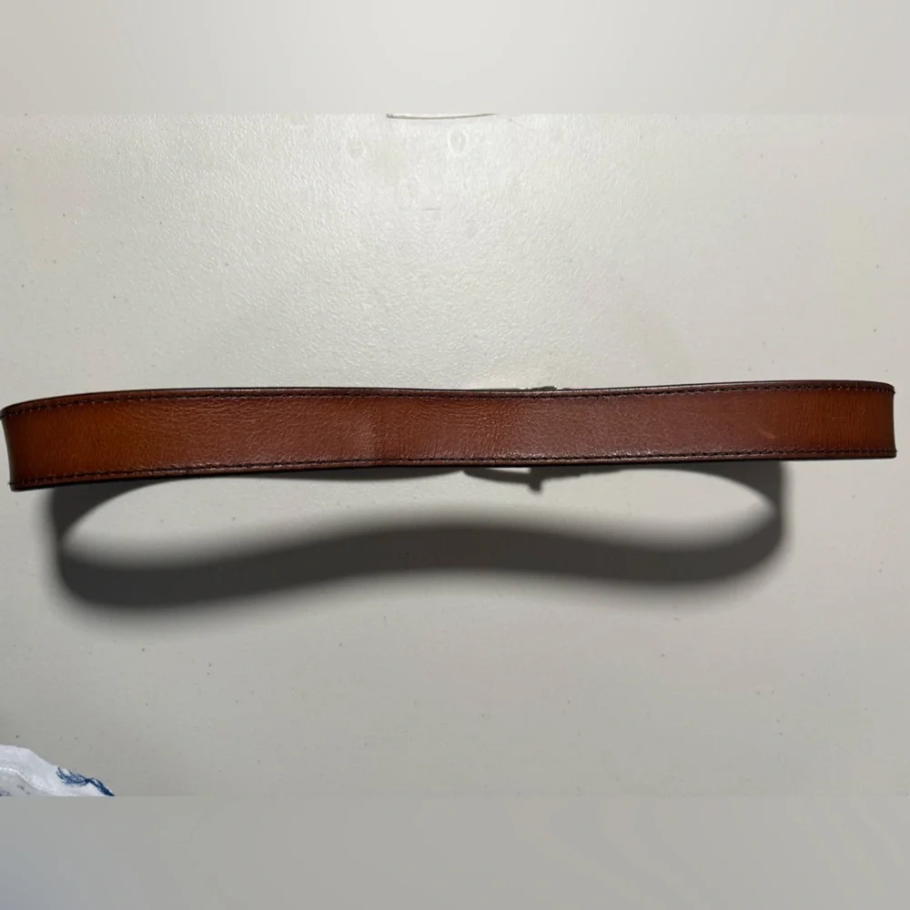 Fossil Men’s Classic Brown Leather Belt Size 38 Preppy Office Professional